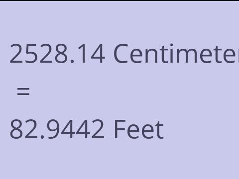 2528.14 CM TO FEET