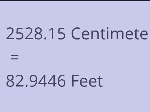 2528.15 CM TO FEET