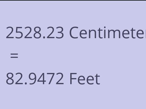 2528.23 CM TO FEET