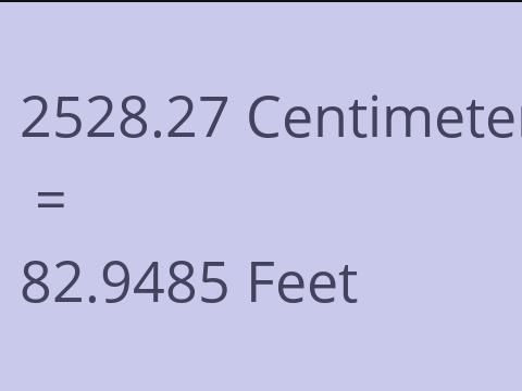 2528.27 CM TO FEET