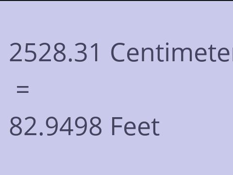 2528.31 CM TO FEET