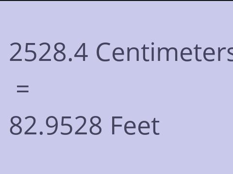 2528.4 CM TO FEET