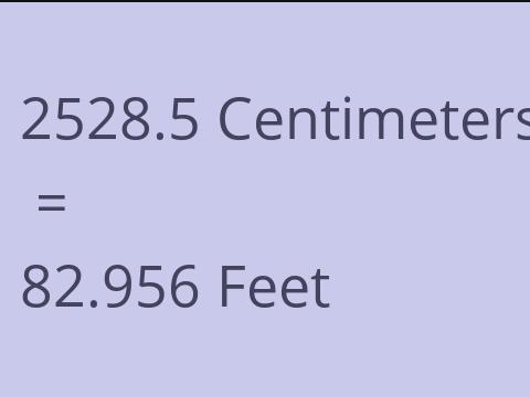 2528.5 CM TO FEET