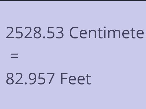 2528.53 CM TO FEET