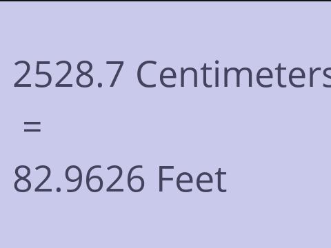 2528.7 CM TO FEET