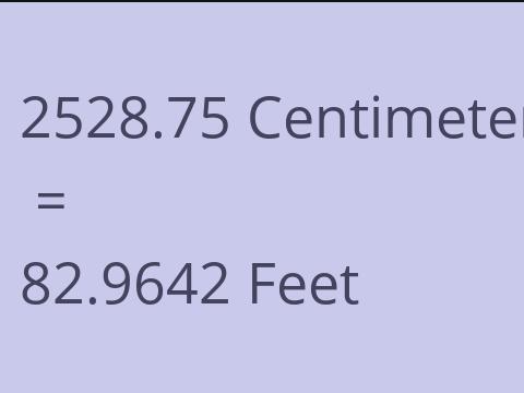 2528.75 CM TO FEET