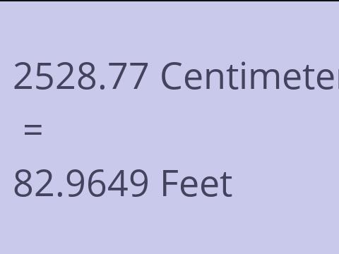 2528.77 CM TO FEET