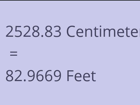 2528.83 CM TO FEET