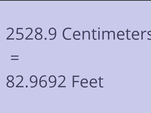 2528.9 CM TO FEET