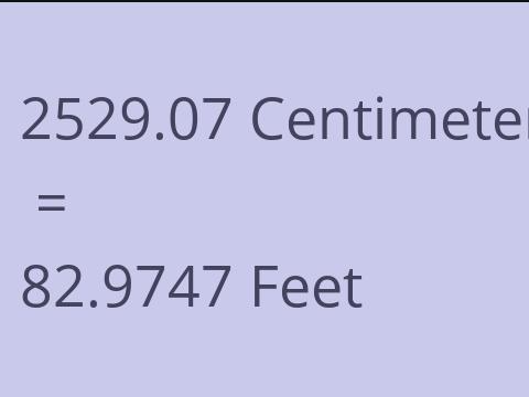 2529.07 CM TO FEET