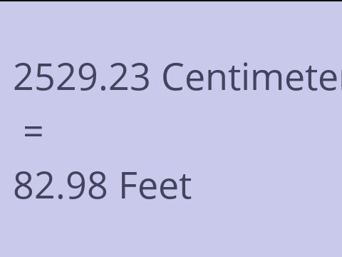 2529.23 CM TO FEET