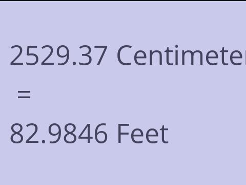 2529.37 CM TO FEET