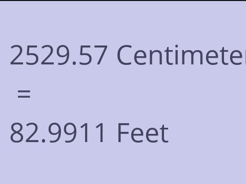 2529.57 CM TO FEET