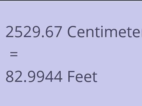 2529.67 CM TO FEET