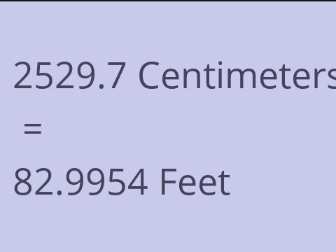 2529.7 CM TO FEET