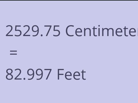 2529.75 CM TO FEET