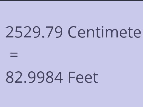 2529.79 CM TO FEET