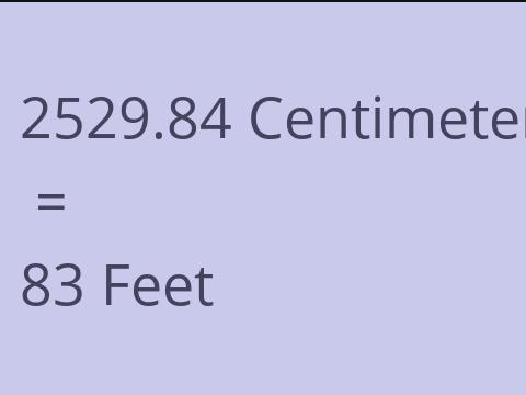 2529.84 CM TO FEET