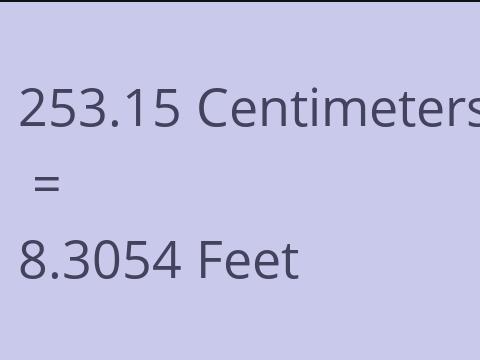 253.15 CM TO FEET