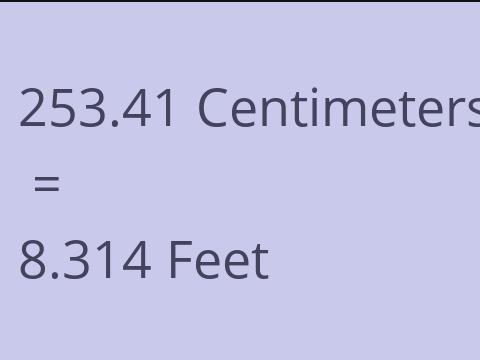 253.41 CM TO FEET