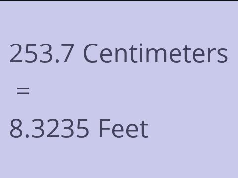 253.7 CM TO FEET