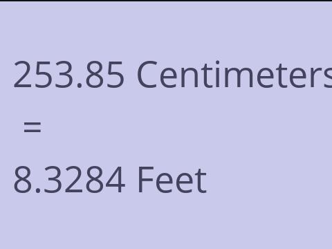 253.85 CM TO FEET