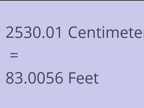 2530.01 CM TO FEET