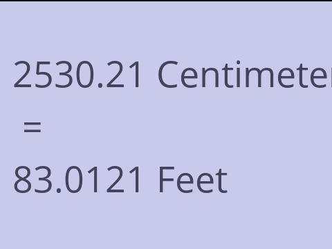 2530.21 CM TO FEET