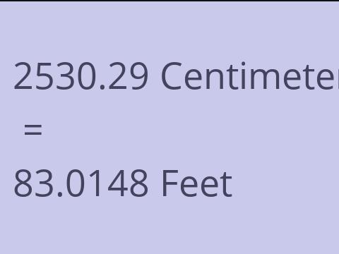 2530.29 CM TO FEET
