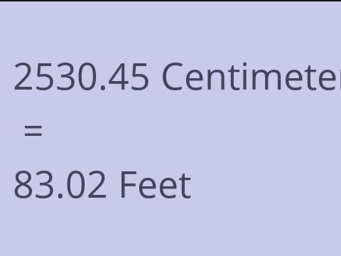 2530.45 CM TO FEET