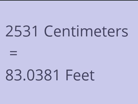 2531 CM TO FEET