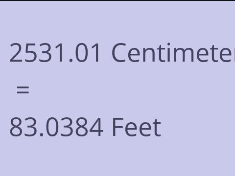 2531.01 CM TO FEET