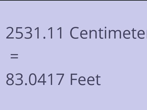 2531.11 CM TO FEET