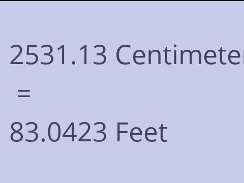 2531.13 CM TO FEET