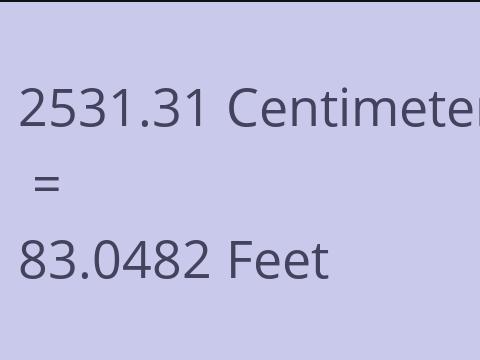 2531.31 CM TO FEET
