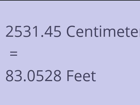 2531.45 CM TO FEET