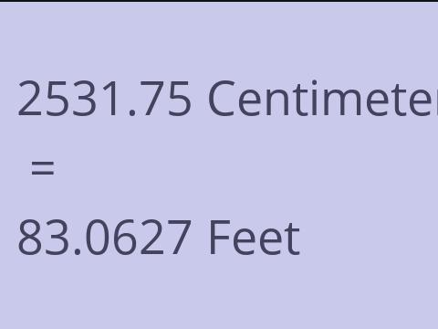 2531.75 CM TO FEET