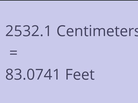 2532.1 CM TO FEET