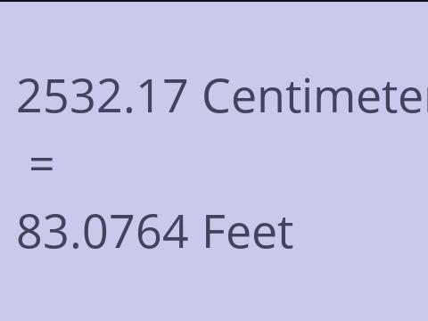 2532.17 CM TO FEET