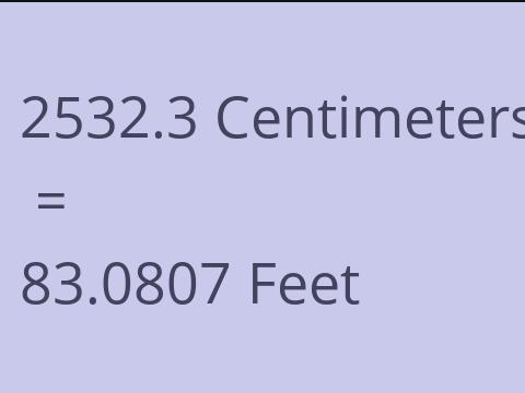 2532.3 CM TO FEET