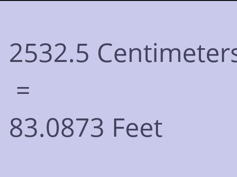 2532.5 CM TO FEET