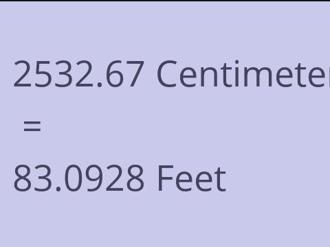 2532.67 CM TO FEET