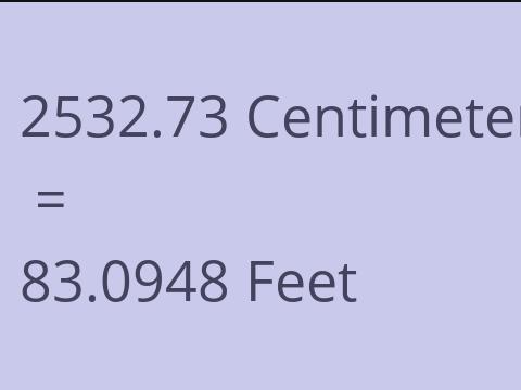2532.73 CM TO FEET