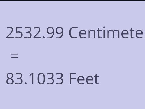 2532.99 CM TO FEET