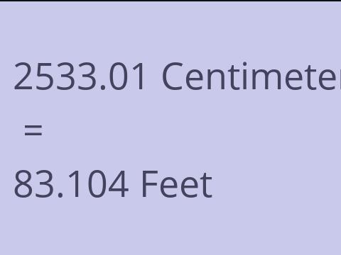 2533.01 CM TO FEET