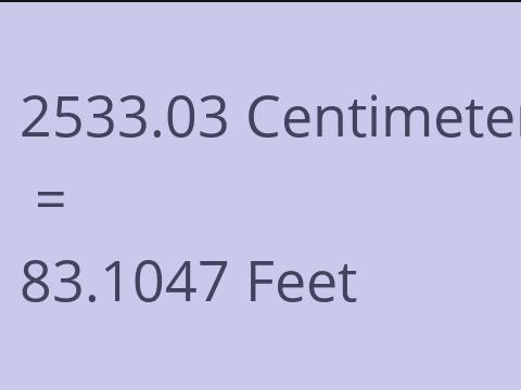 2533.03 CM TO FEET