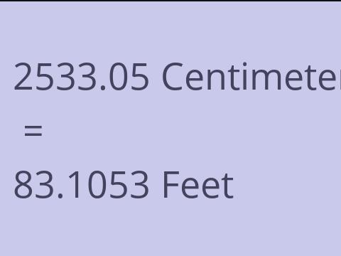 2533.05 CM TO FEET