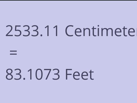 2533.11 CM TO FEET