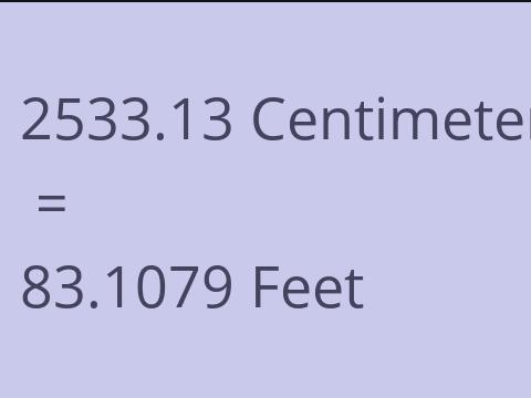 2533.13 CM TO FEET