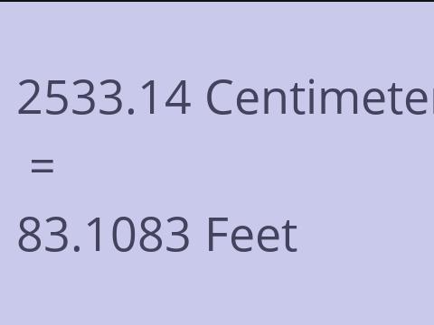 2533.14 CM TO FEET